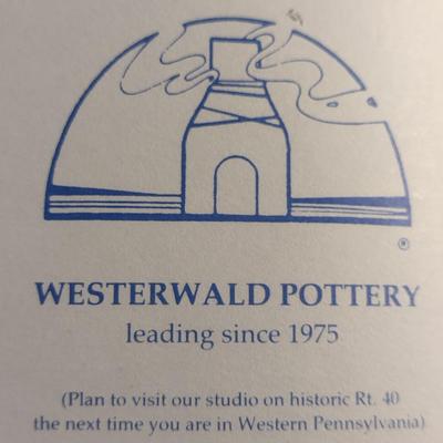 Glazed Pottery Utensil Holder and Jar with Lid- Westerwald Pottery