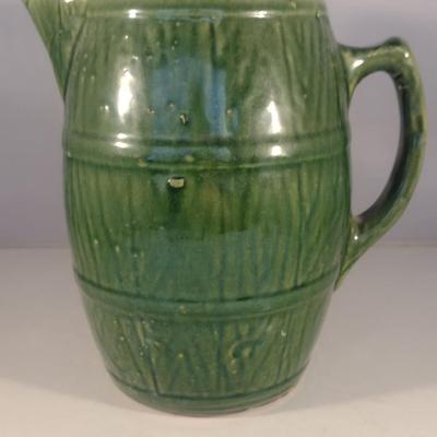 Vintage Glazed Pottery Pitcher- Possibly McCoy