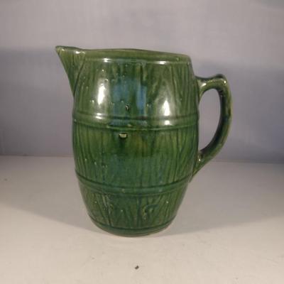 Vintage Glazed Pottery Pitcher- Possibly McCoy