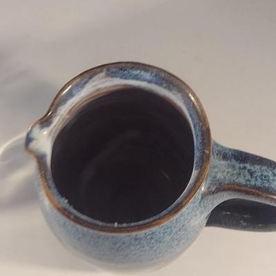 Pair of Pitchers- Pottery and Glass with Cork Stopper