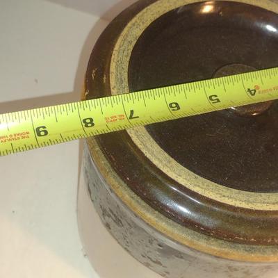 Glazed Pottery Crock with Lid
