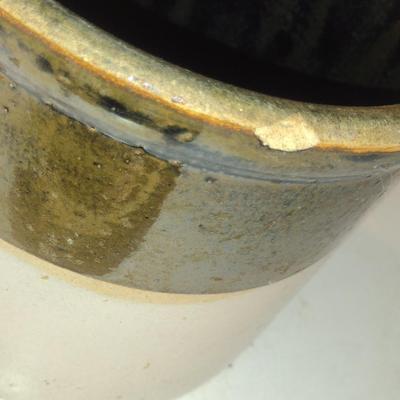 Glazed Pottery Crock with Lid