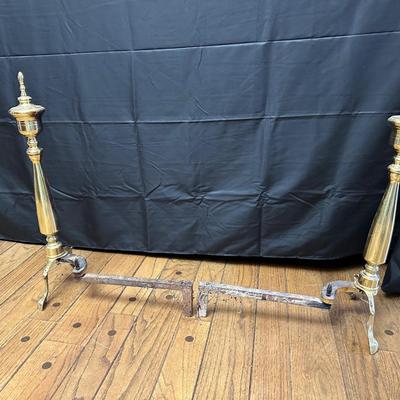 Two Vintage Fireplace Andirons