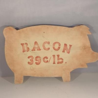 Pig Shaped Wall Decor- Approx 14 3/4" Long