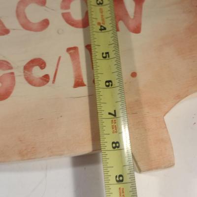 Pig Shaped Wall Decor- Approx 14 3/4" Long