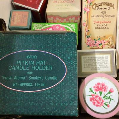 Avon New In Box Creams, Makeup, and Perfumes.