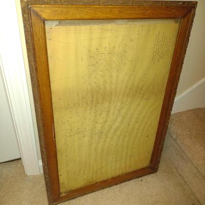 Vintage Wooden Frame with Property/Subdivision Map