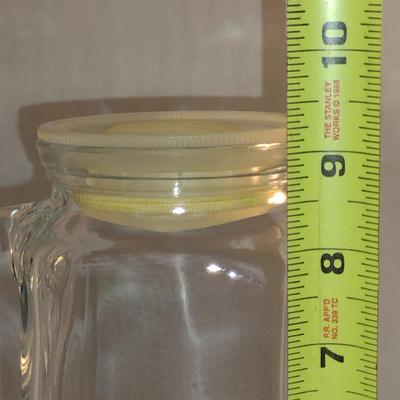 Pair of Italian Bormioli Rocco Juice/Beverage Carafes with Twist on Lids