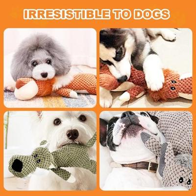 15" Large Gray Plush Cutie Elephant Corn Velvet Dog Toy w/Squeaker