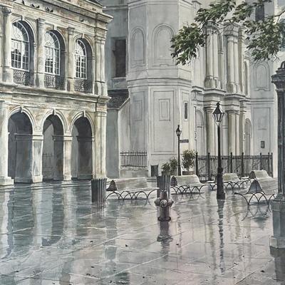 Signed Gerald Bienvenu “Tempest Past” Framed Print