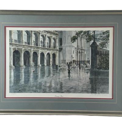 Signed Gerald Bienvenu “Tempest Past” Framed Print