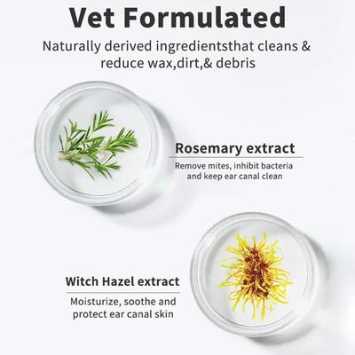 Disposable Pet Ear Cleaner Wipes |Natural Ear Wipes Finger for Dogs & Cats Comfy Finger Design | Clean Ear Wax, Debris & Dirt Gently