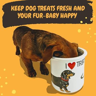 Brand New Ceramic Dog Treat Jar for Dachshund or Weiner Dogs - Cute Dachshund Decor