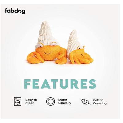 fabdog Faballs Dog Ball Toys - Super Squeaky Durable Dog Toys for All Breeds - Plush Dog Squeak Toy Balls | Animal-Themed Plush Toys |...