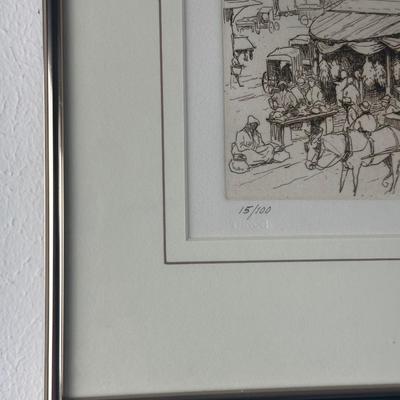 Ellsworth Woodward, Numbered and Titled “Oldest French Market”