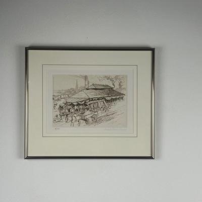 Ellsworth Woodward, Numbered and Titled “Oldest French Market”
