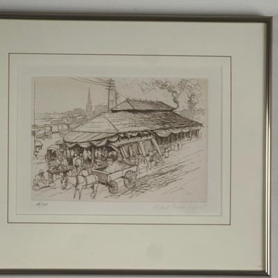 Ellsworth Woodward, Numbered and Titled “Oldest French Market”