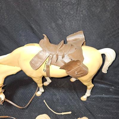 Vintage 1965 Jane West Doll With Horse, Assorted Riding Gear And Camp Supplies