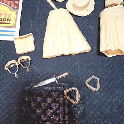 Vintage 1965 Jane West Doll With Horse, Assorted Riding Gear And Camp Supplies