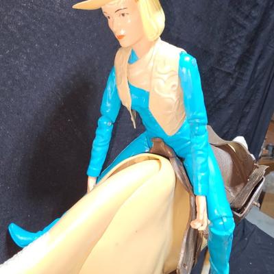 Vintage 1965 Jane West Doll With Horse, Assorted Riding Gear And Camp Supplies