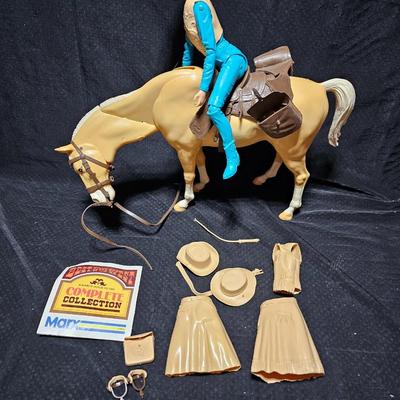 Vintage 1965 Jane West Doll With Horse, Assorted Riding Gear And Camp Supplies
