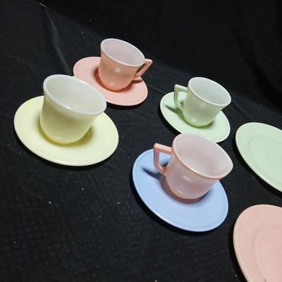 Vintage HAZEL-ATLAS Glass, 12 Piece 20th Century LITTLE HOSTESS, CHILD SIZE/TOY, Dinner Set