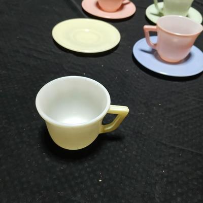 Vintage HAZEL-ATLAS Glass, 12 Piece 20th Century LITTLE HOSTESS, CHILD SIZE/TOY, Dinner Set