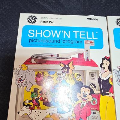 Disney Show N' Tell records, complete with slides - Peter Pan - Pinocchio - Winnie the pooh - Cinderella -Snow White