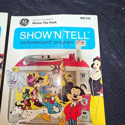 Disney Show N' Tell records, complete with slides - Peter Pan - Pinocchio - Winnie the pooh - Cinderella -Snow White