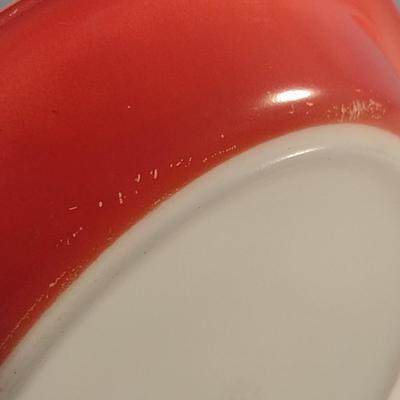Vintage Red Pyrex Pie Dish- 9 Inch
