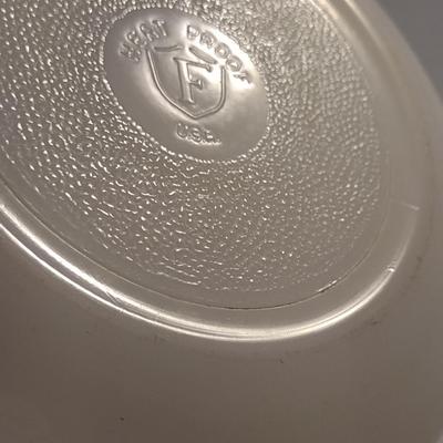 Pair of Milk Glass Mixing Bowls- One is Fire King