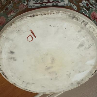 Chinese Rose Medallion Fishbowl Planter