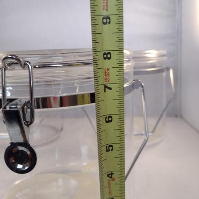 Set of Three Large, Plastic Storage Containers- Approx 8" in Diameter, 8" Tall