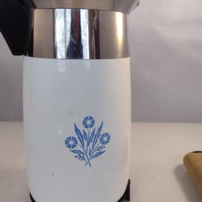 Vintage Corning Ware 10 Cup Coffee Percolator with Stand