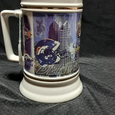 Broncos Superbowl XXXII January 25, 1998 Beer Stein with VHS of the game!