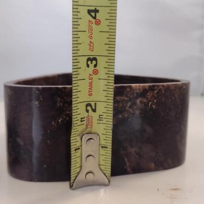 Carved Stone Box- Approx 4 1/2" Wide, 2 1/2" Tall