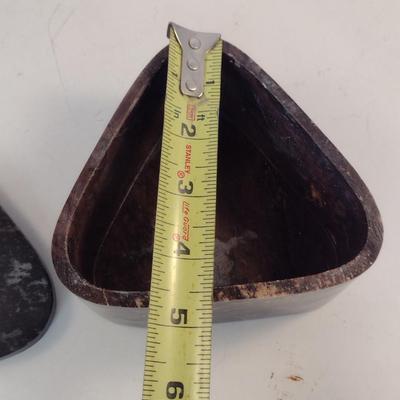 Carved Stone Box- Approx 4 1/2" Wide, 2 1/2" Tall