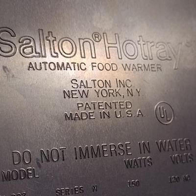 Pair of Salton Electric Food Warmers