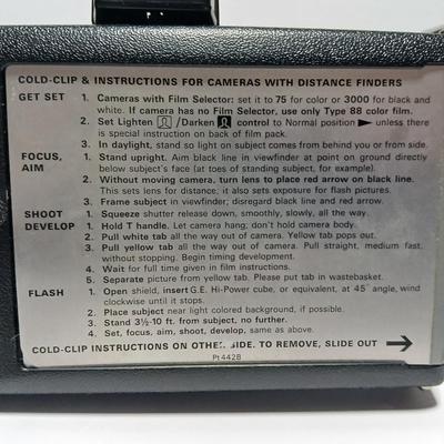 Vintage Polaroid Land Camera Super Color Pack 1973 with some accessories and case