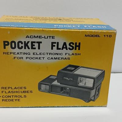 Two Kodak 110 cameras with pocket flash - Star 110 Camera and a Kodak Tele-style lite dual lens pocket camera