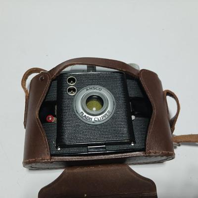 Vintage film camera 1940's Ansco Flash Clipper Camera with case