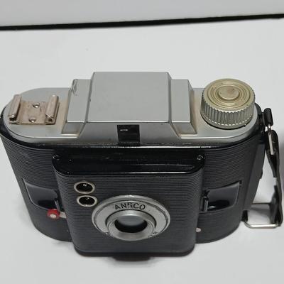 Vintage film camera 1940's Ansco Flash Clipper Camera with case