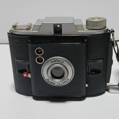 Vintage film camera 1940's Ansco Flash Clipper Camera with case