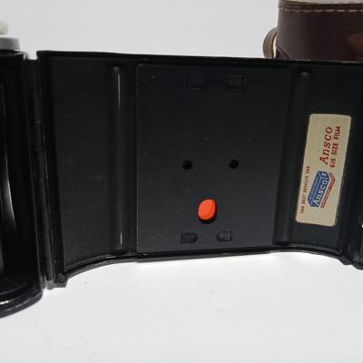 Vintage film camera 1940's Ansco Flash Clipper Camera with case