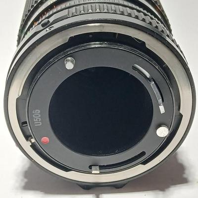 Canon FD Zoom lens 70-150mm with case and booklets and a vintage Cronus 3-S Digital Stopwatch also with case