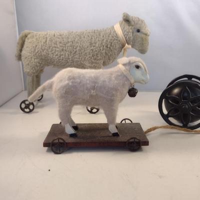 Three Small Primitive Style Pull Toys