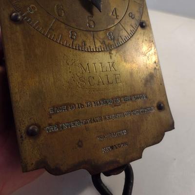 Vintage Chatillon's Brass Milk Scale- 30 Pound Capacity