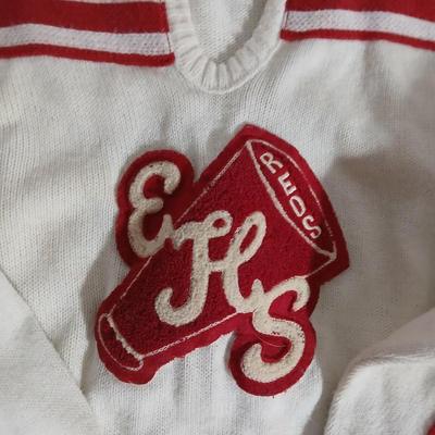 Vintage 1980's Eaton, Colorado High School Cheer outfits - skirts - shirts - pompoms - and more