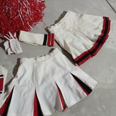 Vintage 1980's Eaton, Colorado High School Cheer outfits - skirts - shirts - pompoms - and more