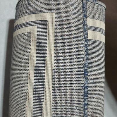 Jewel Stripes designed Navy blue 5'3" x 7'7" Area rug